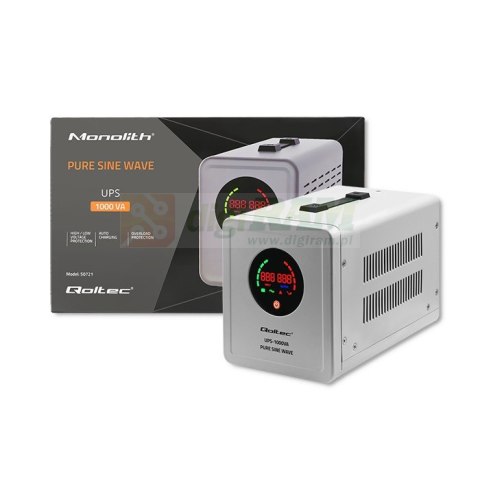 Zasilacz awaryjny Pure Sine Wave UPS | 1000VA | 700W | Szary