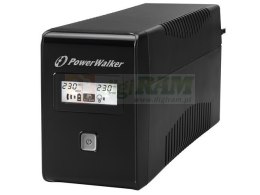 Zasilacz awaryjny UPS Power Walker Line-Interactive 850VA 2xSCHUKO RJ11 USB LCD