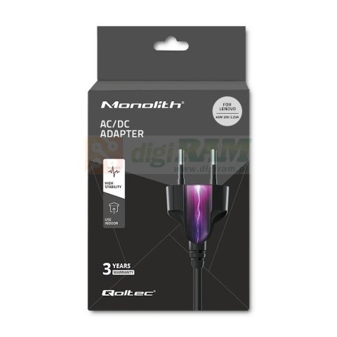 Zasilacz do Lenovo 45W | 20V | 2.25A | 4.0*1.7 | +kabel zasilający
