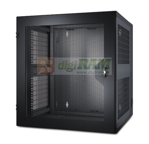 NetShelter WX 13U w/Threaded Hole Vertical Mounting Rail Vented Front Door Black