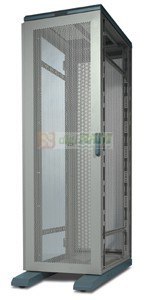 NetShelter WX 13U w/Threaded Hole Vertical Mounting Rail Glass Front Door Black