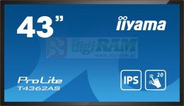 Monitor wielkoformatowy 43 cale T4362AS-B1 20pkt., 24/7, IPS, 500cd, ANDROID 8.0