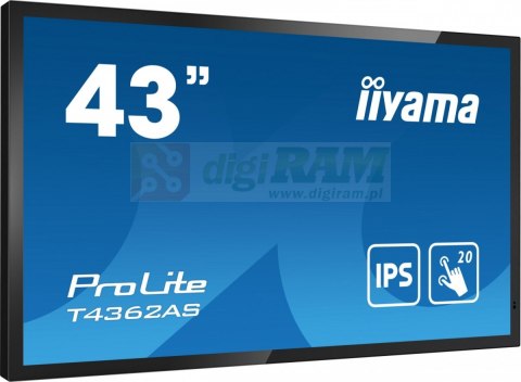 Monitor wielkoformatowy 43 cale T4362AS-B1 20pkt., 24/7, IPS, 500cd, ANDROID 8.0