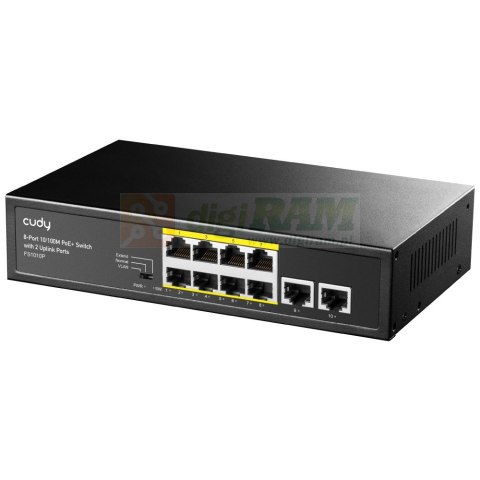 Przełącznik FS1010P 8xFE PoE+ 120W