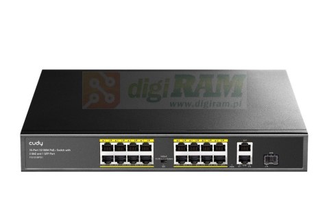 Przełącznik FS1018PS1 16xFE PoE+ 200W 1xSFP