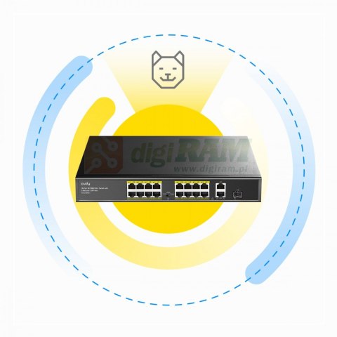 Przełącznik FS1018PS1 16xFE PoE+ 200W 1xSFP