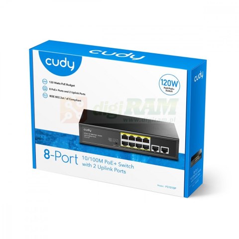 Przełącznik FS1010P 8xFE PoE+ 120W