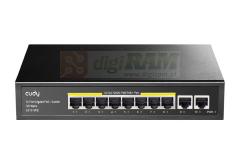 Przełącznik GS1010PE 8xGE PoE+ 120W 2xGb Uplink