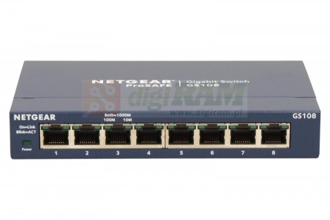 Switch Unmanaged Plus 8xGE - GS108GE