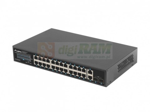Switch 24x1GB POE+ 2xGB 2xSFP rack 19'' gigabit ethernet 360W