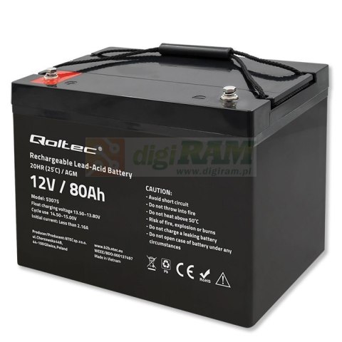 Akumulator AGM | 12V | 80Ah