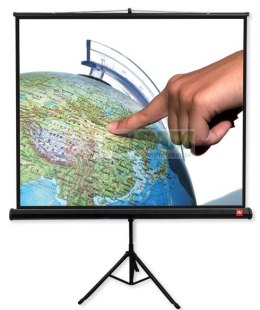 Ekran na statywie Tripod PRO 200, 1:1, 200x200cm, Matt White, czarne ramki