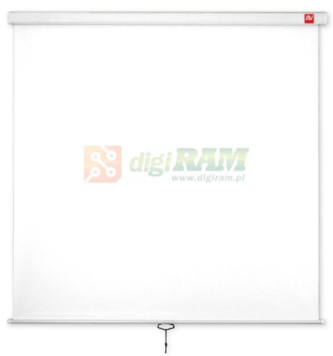 Ekran ścienny ręczny Wall Standard 175, 1:1, 175x175cm, powierzchnia biała, matowa