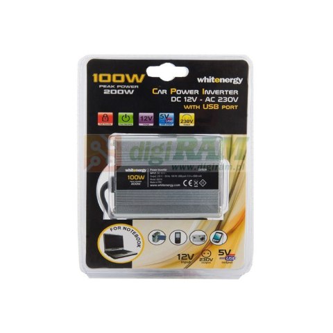 Przetwornica AC/DC 100W 12V/230V z USB 06574