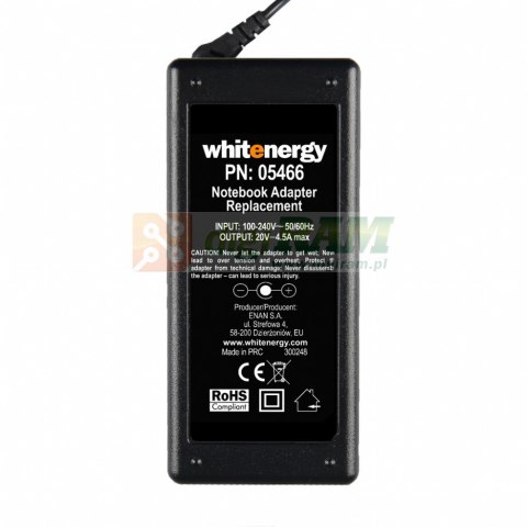 Zasilacz 20V | 4.5A 90W wtyk 5.5*2.5 mm 05466