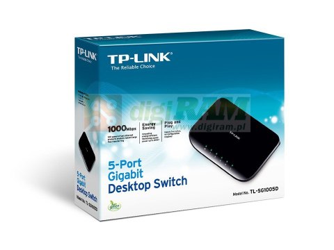 Przełącznik typu desktop, 5 portów Gb TL-SG1005D