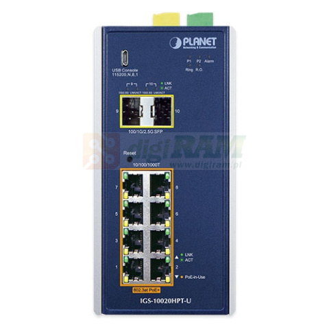 Planet IGS-10020HPT-U DIN-Rail L2+/L3 Manageable