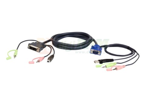 Aten 2L-7DX2U VGA USB to DVI KVM Cable 1,8m