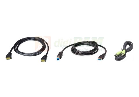 Aten 2L-7D02UHX3 2L-7D02UHX3 KVM cable Black