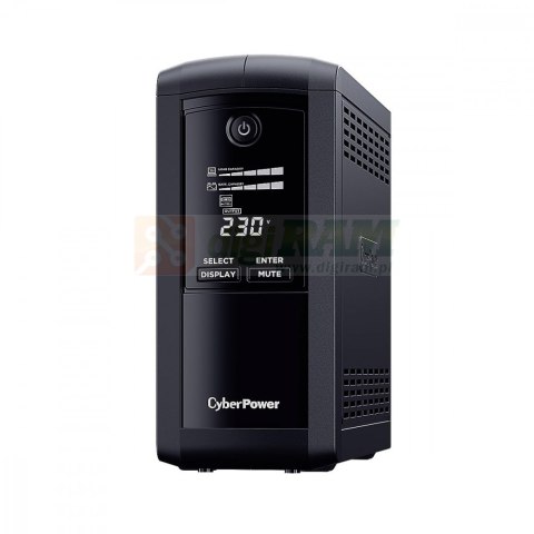 Zasilacz awaryjny VP1000ELCD-FR 1000VA/550W/4xFR,AVR,LCD/RJ45