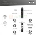 Zasilacz awaryjny UPS Online Rack 19" LCD, 2000VA/2000W, 4x12V/9Ah, 8xC13, USB, RS232, RJ45