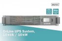 Zasilacz awaryjny UPS Online Rack 19"/Tower, 10kVA/10kW, 2U, bez baterii (moduł baterii DN-170108)
