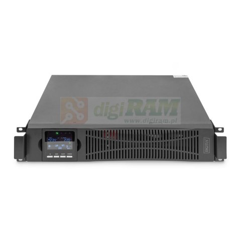 Zasilacz awaryjny UPS DIGITUS Online Rack 19" 10000VA/10kW, 2U, USB, RS232, bez baterii (moduł baterii DN-170108)