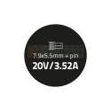 Zasilacz dedykowany do IBM 20V | 3.52A | 7.9*5.5+pin