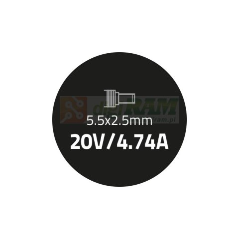 Zasilacz do IBM Lenovo 90W | 20V | 4.74A | 5.5*2.5