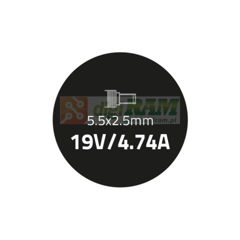 Zasilacz do Toshiba 90W | 19V | 4.74A | 5.5*2.5