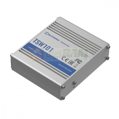 Przełącznik przemysłowy TSW101 5xGbE 4xPoE+