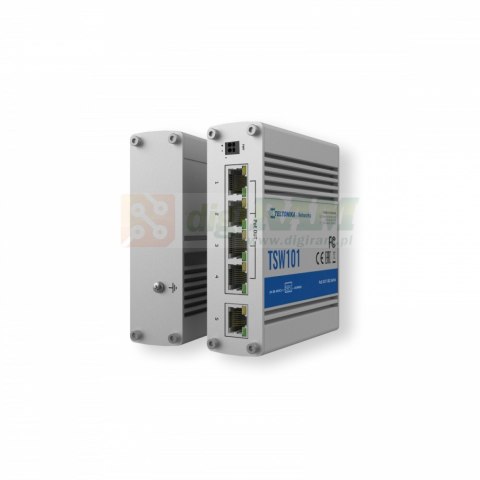Przełącznik przemysłowy TSW101 5xGbE 4xPoE+