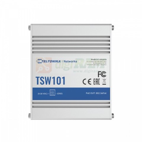 Przełącznik przemysłowy TSW101 5xGbE 4xPoE+