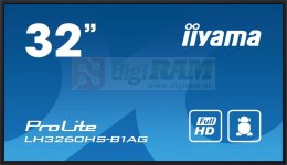 Monitor wielkoformatowy 31.5 cala LH3260HS-B1AG matowy 24h/7 500(cd/m2) VA 1920 x 1080 FHD Android.11 Wifi CMS(iiSignage2)