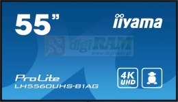 Monitor wielkoformatowy 43 cale LH5560UHS-B1AG matowy 24h/7 500(cd/m2) VA 3840 x 2160 UHD(4K) Android.11 Wifi CMS(iiSignage2)