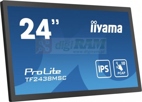 Monitor wielkoformatowy 23.8 cala TF2438MSC-B1 IPS,FHD,DP,HDMI,2x2W,2xUSB,600(cd/m2), 10pkt.7H,IP1X(Front),Pion/Poziom