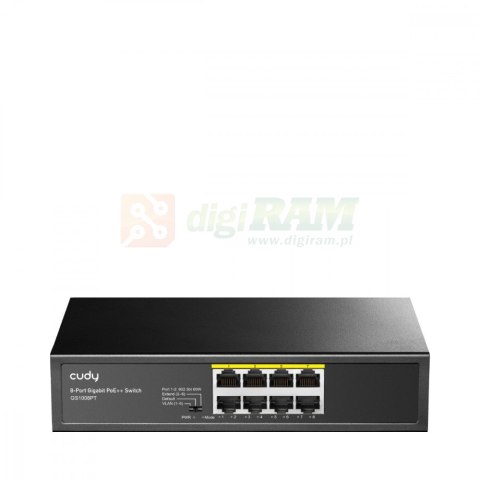 Przełącznik niezarządzalny GS1008PT Switch 8xGE PoE+ 120W