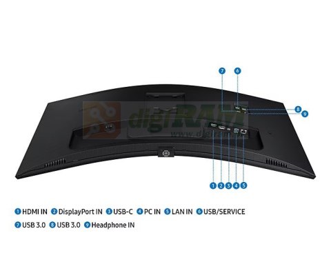 Monitor 34 cale LS34C652UAUXEN VA 3440x1440 UWQHD 21:9 1xHDMI 1xDP 1xUSB-C(90W) 3xUSB 3.0 LAN (RJ45) 5ms 100Hz HAS+PIVOT zakrzyw