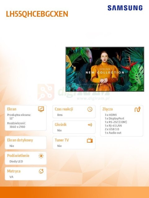 Monitor profesjonalny 55 cali QH55C LH55QHCEBGCXEN