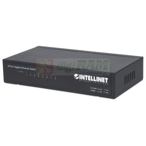 Przełącznik Gigabit 8x 10/100/1000 Mbps RJ45 Desktop Metalowy