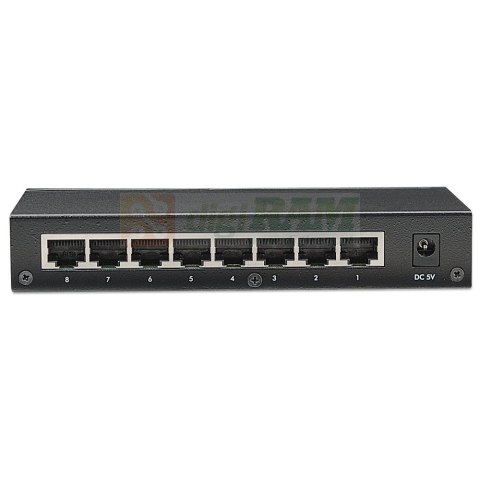 Przełącznik Gigabit 8x 10/100/1000 Mbps RJ45 Desktop Metalowy