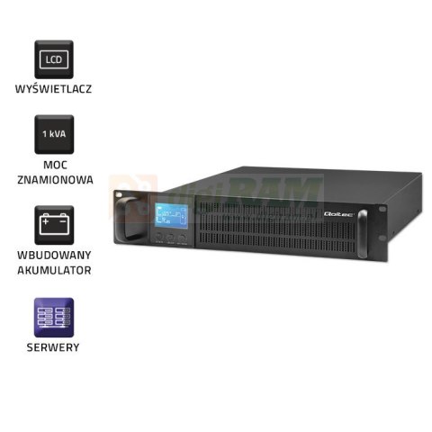 Zasilacz awaryjny UPS RACK | 1kVA | 800W | LCD