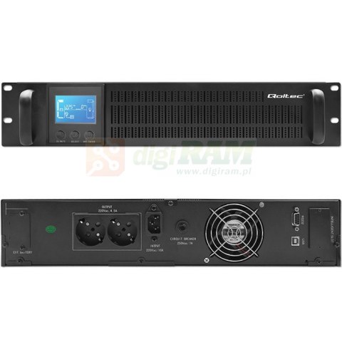 Zasilacz awaryjny UPS RACK | 1kVA | 800W | LCD