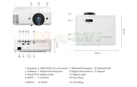 Projektor PA700S 4500 Ansi Lumens