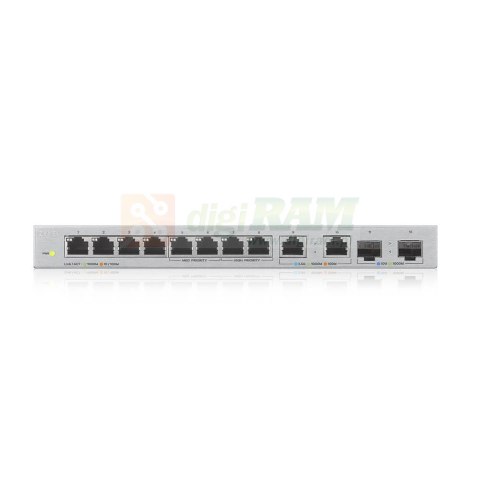 Przełącznik 12-Port Gigabit Unmanaged Switch with 8-Port 1G + 2-Port 2.5G + 2-Port SFP+ XGS1010-12-ZZ0102