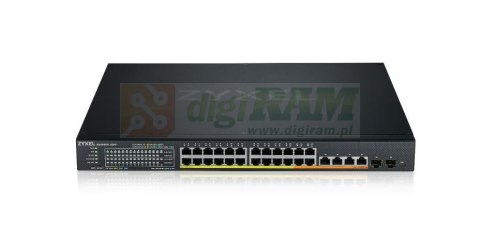 Przełącznik XMG1930-30HP, 24-port 2.5GbE Smart Managed Layer 2 PoE 700W 22xPoE+/8xPoE++ Switch with 4 10GbE and 2
