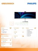 Monitor 49B2U5900CH 49 cali VA HDMIx2 DP USB-C RJ45 HAS Głośniki