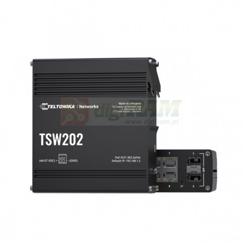 Przełącznik zarządzalny przemysłowy TSW202 2xSFP 8xPoE+ L2/L3