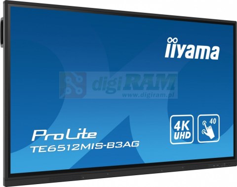 Monitor 65 cali ProLite TE6512MIS-B3 AG,40pkt,IPS,4K,24/7