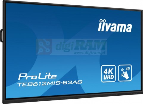 Monitor 85.6 cala ProLite TE8612MIS-B3AG,INFRARED,40pkt,VA,4K